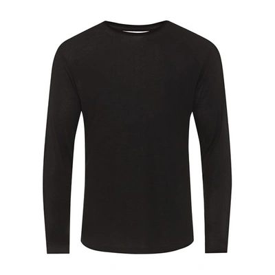 Orlebar Brown Ice Wool Ob-t Long-sleeved Wool T-shirt In Black