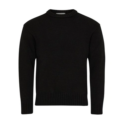 Lemaire Black Dropped Shoulder Sweater