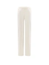 Tom Ford Virgin Wool Straight Trouser In Bianco