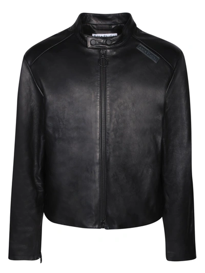 Acne Studios Leather Jacket In Black