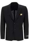 Versace Medusa Biggie Single-breasted Blazer In Black