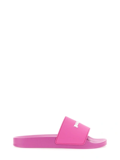 Palm Angels Sandal With Logo In Fuchsia