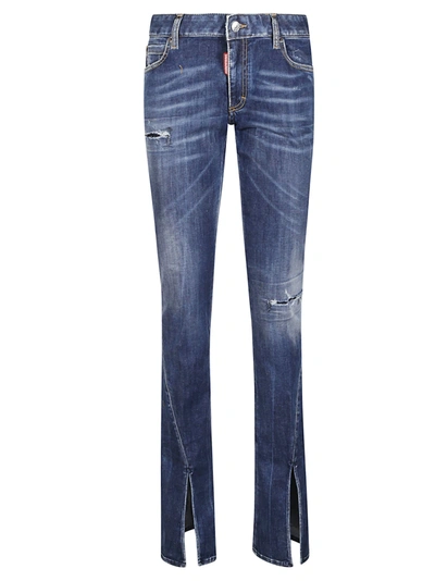 Dsquared2 Icon Trumpet Jeans In Blu