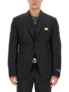 Versace Medusa Biggie Single-breasted Blazer In Nero