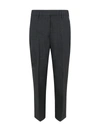 Prada Elegant Wool Trousers For Women In Ardesia