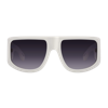 NUÉ IT GIRL SUNGLASSES IN WHITE WITH CRYSTALS