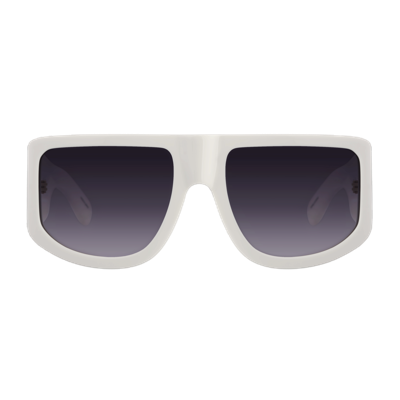 Nué It Girl Sunglasses In White With Crystals