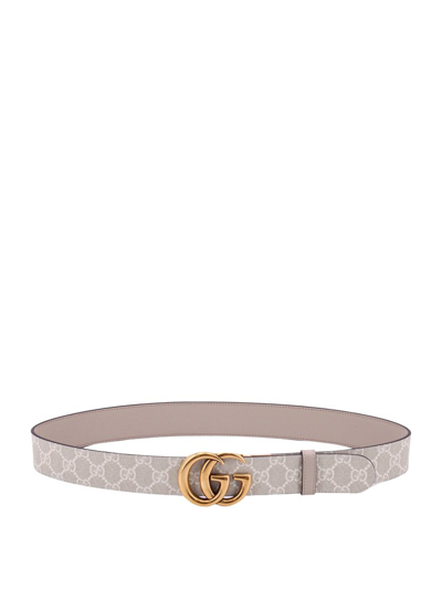 Gucci Gg Marmont Reversible Belt In Beige