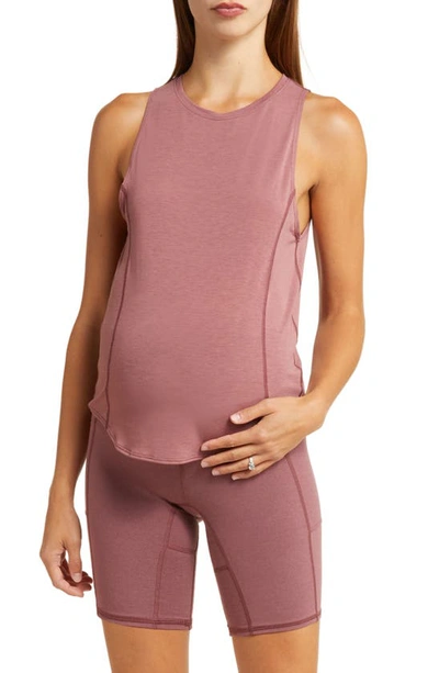 Anook Athletics Devyn Maternity And Nursing Tank In Berry