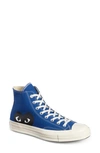 Comme Des Garçons Play Blue Converse Edition Half Heart Chuck 70 High Sneakers