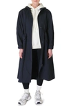 Sweaty Betty Motion Longline Parka In French Navy Blue