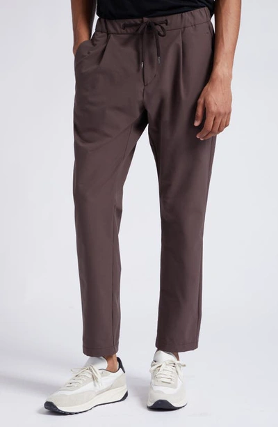 Herno Technical Fabric Trousers In Brown