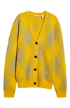 Burberry Argyle Patterned-jacquard Wool Cardigan In Mimosa Ip Pattern