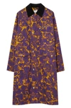 Burberry Rose Print Car Coat In Pear Ip Pattern