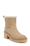Vince Redding Suede Shearling Ankle Boots In Dune