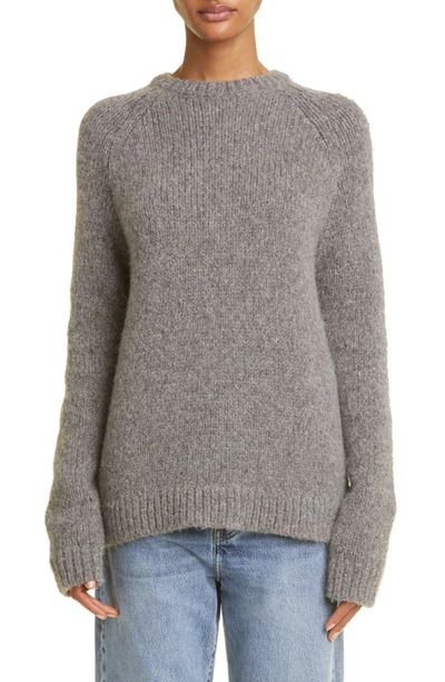 Totême Llama Wool-blend Sweater In 074 Grey Melange