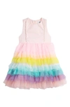 LOLA & THE BOYS KIDS' CUPCAKE DREAM TIERED PARTY DRESS