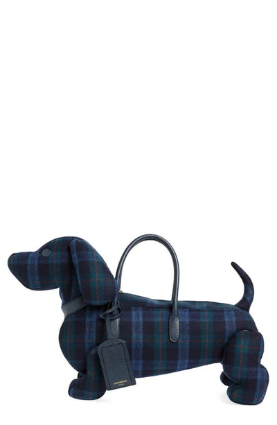 Thom Browne Hector Bag Tartan Flannel In Multicolor