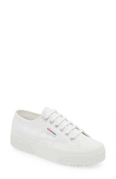 Superga 2740 Mid Platform Sneaker In White
