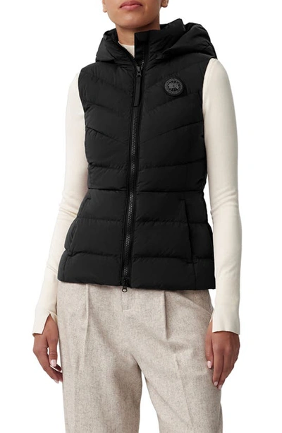 Canada Goose Clair Hooded Puffer Waistcoat In Black
