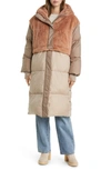 UGG KEELY CONVERTIBLE FAUX FUR HOODED PUFFER COAT