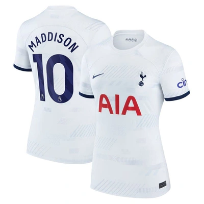 Nike James Maddison Tottenham Hotspur 2023/24 Stadium Home  Women's Dri-fit Soccer Jersey In White