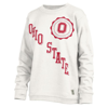 PRESSBOX PRESSBOX WHITE OHIO STATE BUCKEYES SHORELINE SUNDOWN PULLOVER SWEATSHIRT