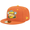 NEW ERA NEW ERA ORANGE MONTGOMERY BISCUITS THEME NIGHTS MONTGOMERY BACON BISCUITS  59FIFTY FITTED HAT