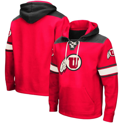 Colosseum Men's Red Utah Utes 2.0 Lace-up Logo Pullover Hoodie