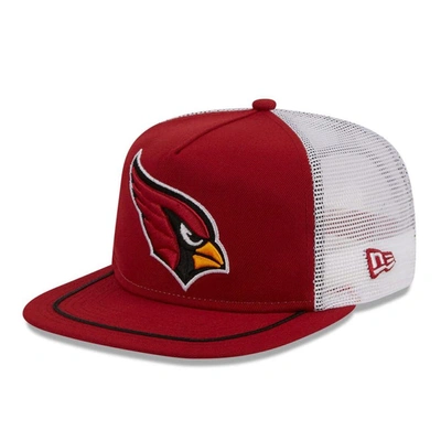New Era Men's  Cardinal, White Arizona Cardinals Original Classic Golfer Adjustable Hat In Cardinal,white