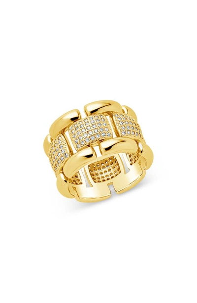 Sterling Forever Avina Chain Ring In Gold