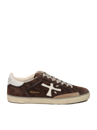 Premiata Steven Lace-up Sneakers In Brown
