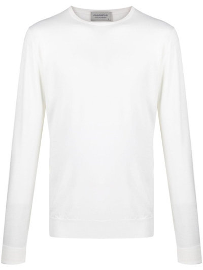 John Smedley Marcus Wool Jumper In White