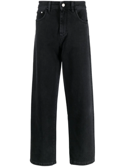 Gcds Wide Leg Cargo Pants In Black