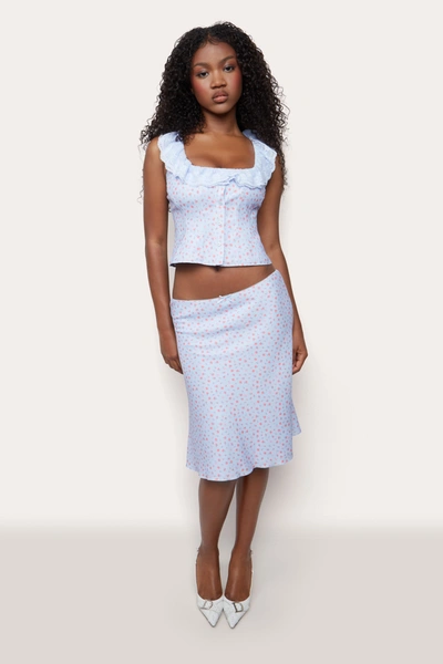 Danielle Guizio Ny Paloma Skirt In Printed Wildflower