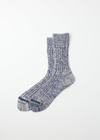 ALEX MILL RECYCLED COTTON RIBBED CREW SOCKS