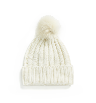 La Canadienne Helio Wool Blend Tuque In White
