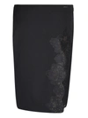Dsquared2 Lace-detail Virgin Wool Skirt In Black