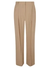 Loro Piana High-waisted Flared Trousers In Natural/light Camel