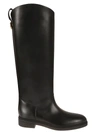 Loro Piana Kilda Leather Knee-high Boots In Black