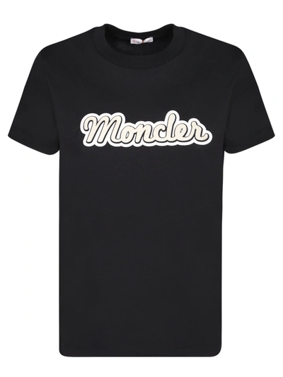 Moncler Logo-print Cotton T-shirt In Black