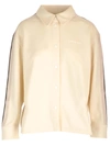 Palm Angels Compact Jersey Overshirt In White