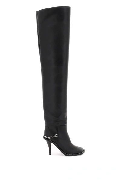Stella Mccartney Ryder Vegan Leather Over-the-knee Boots In Black (black)