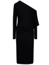 Tom Ford Cashmere Off-shoulder Midi Dress In Black
