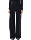 Stella Mccartney Straight Leg Stretch Wool Pants In Black