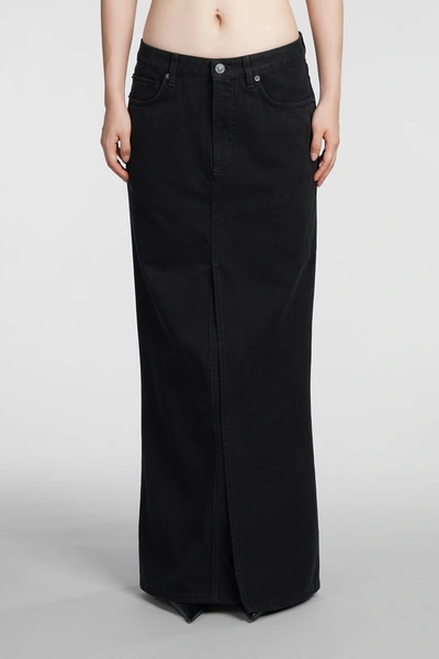 Balenciaga Skirt In Black Cotton