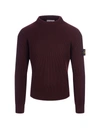 STONE ISLAND STONE ISLAND MUST RIBBED KNITTED CREW NECK SWEATER