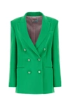 Chiara Ferragni Grass Green Stretch Cady Blazer In Green