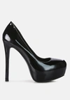 London Rag Pismis Patent Pu High Heeled Stiletto Sandal In Black