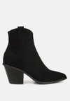 London Rag Elettra Ankle Length Cowboy Boots In Black
